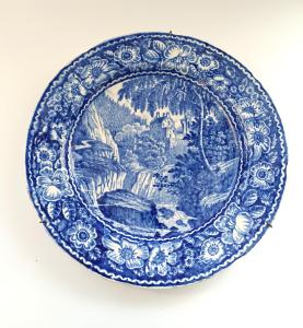 Starý kameninový talíř Týnice, Teinitz 1830