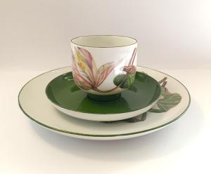 Porcelánový šálek s podšálkem a dezertním talířem Rosenthal