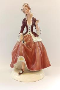 Porcelánová soška dámy s bičíkem Royal Dux