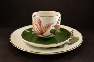 Porcelánový šálek s podšálkem a dezertním talířem Rosenthal