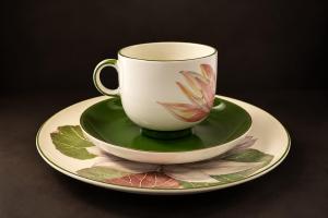 Porcelánový šálek s podšálkem a dezertním talířkem Rosenthal