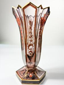 Starožitná váza ze zlacením, 23 cm