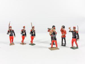 Cínoví vojáčci- Francouzi, 7 kusů, 6,5 cm
