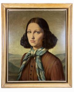 Portrét dívky v šátku