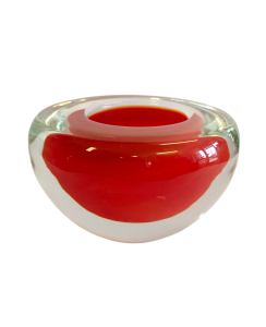 Miska hutní sklo s červeným jádrem