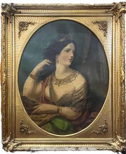 Portrét dámy ve zlatém rámu I.