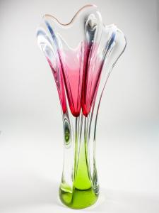 Hutní sklo - květ 34 cm