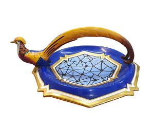 Podnos - Zlatý bažant, Art Deco