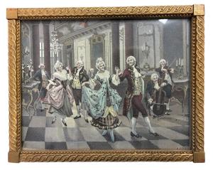 Francouzský gobelín "rokokový bál"