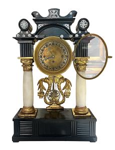 Krbové dvousloupkové hodiny- Biedermeier