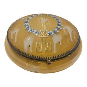 Secesní skleněná dóza