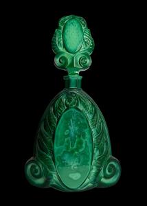 Karafa z malachitového skla