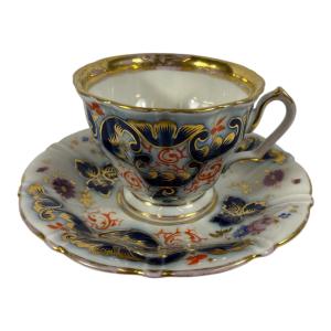 Šálek s podšálkem s květinovým motivem C.F.