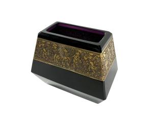 Ametystová váza s oroplastikou - Moser