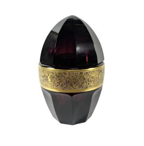 Ametystové vejce s oroplastikou - Moser