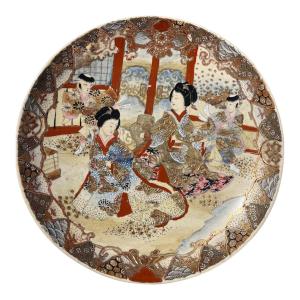 Talíř z japonské keramiky Satsuma