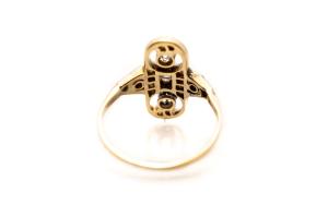 Art deco prsten s diamanty, vel. 56,5
