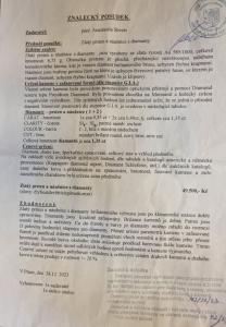 Prsten z bílého zlata s diamantem, vel. 54