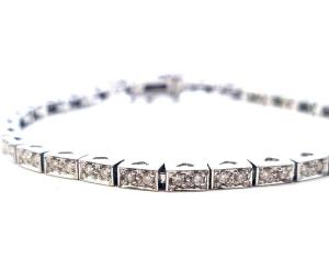 Zlatý náramek s diamanty, 12,20 g