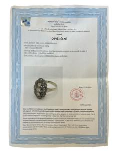 Zlatý prsten s diamanty, vel. 54