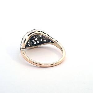 Zlatý prsten s diamanty, vel. 55