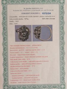 Zlatý prsten s diamanty, vel. 56,5