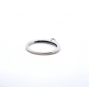 Minimalistický prsten z bílého zlata s diamantem, vel. 54