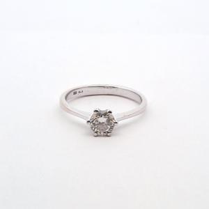 Zlatý prsten s briliantem 0,31 ct, vel. 58