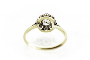 Zlatý prsten s brilianty 0,76 ct -vel. 54