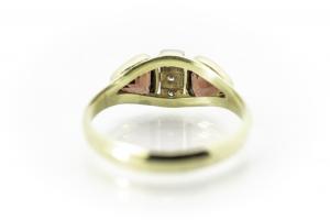 Zlatý prsten s diamanty 0,15 ct, vel. 60