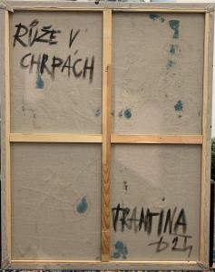 Růže v chrpách, 140 x 110 cm, 2024