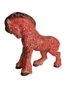Koník v červené barvě, 19 cm