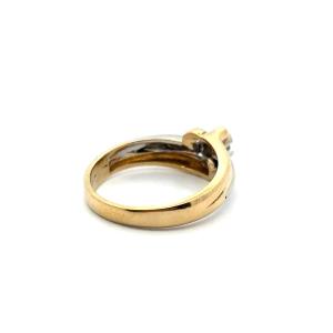 Zlatý prsten s diamantem, 18 k, vel. 55,5