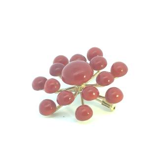 Zlatá brož s korály