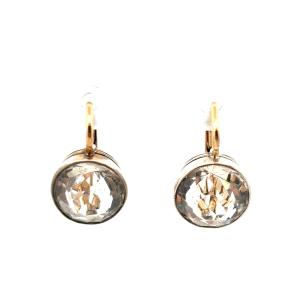 Zlaté náušnice se zirkony, visací