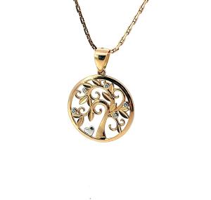 Přívěs z růžového zlata se zirkony