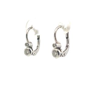 Náušnice z bílého zlata s diamanty, sněhuláci