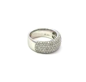 Zlatý prsten s diamanty, 18 k, vel. 53