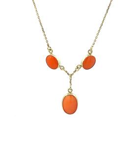 Zlatý kolier s korály, 6,14 g