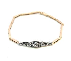 Zlatý náramek s diamanty, 5,86 g