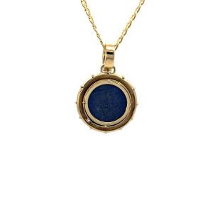 Zlatý přívěs s lapis lazuli a diamantem, znamení býka