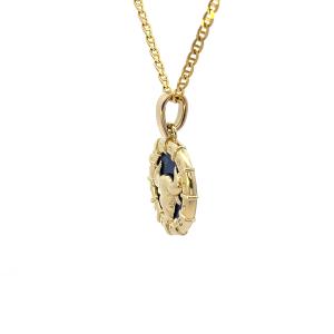 Zlatý přívěs s lapis lazuli a diamantem, znamení býka