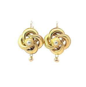 Starožitné zlaté náušnice, visací