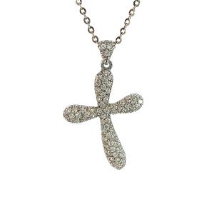 Zlatý přívěs se zirkony, 18 k