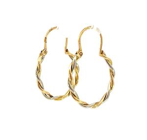 Zlaté náušnice, 18 k, kruhy