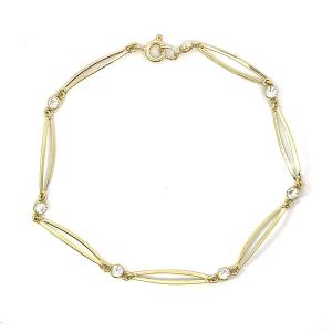 Zlatý náramek se zirkony, 3,05 g
