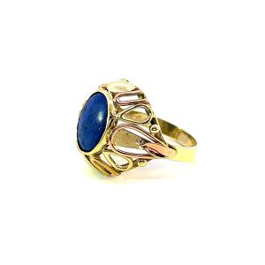 Zlatý prsten s lapis lazuli, vel. 61