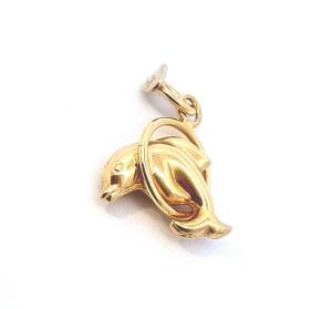 Zlatý přívěs, 18 k, delfín