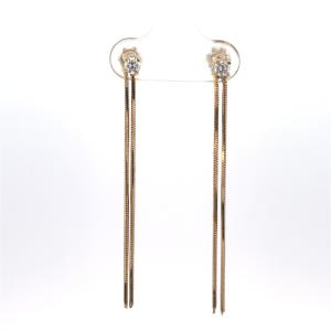 Zlaté náušnice se zirkony, šroubek