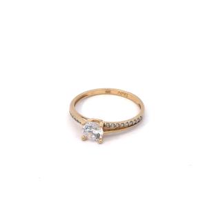 Zlatý prsten se zirkony, značka APART, vel. 53